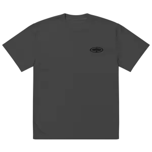 Oversized Embroidered Spade Tee (Faded Black)