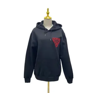 Black Triangle Tatreez Embroidered Hoodie Tradition Meets Modern Style