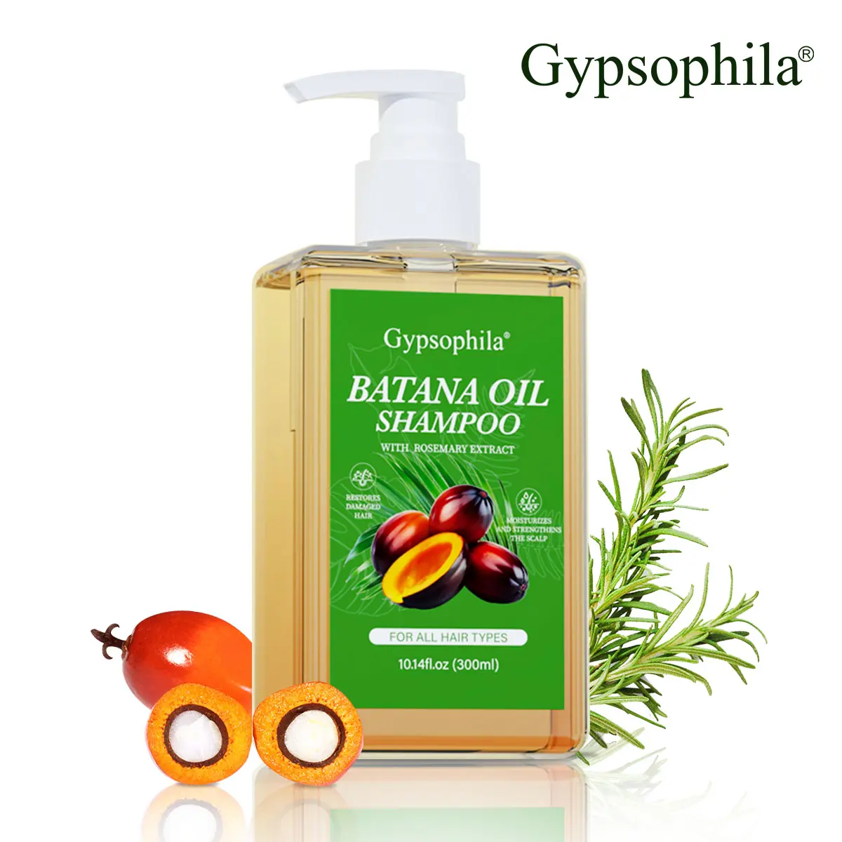Gypsophila Batana Oil Shampoo, natural treatment to reduce hair loss and promote hair growth （10.14 oz / 300 g)