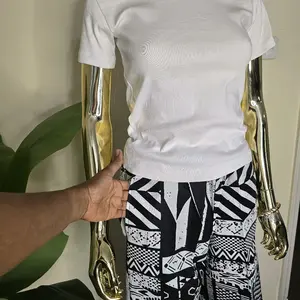 100% Ankara Print Pant with Bold Black and White Tribal Design for Stylish Comfort