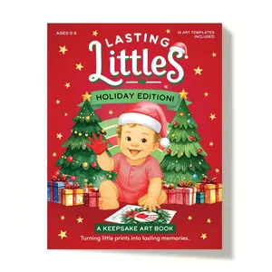 Lasting Littles Holiday Edition - A Keepsake Art Book for Baby and Toddler Handprints and Footprints - Turning Little Prints into Lasting Memories