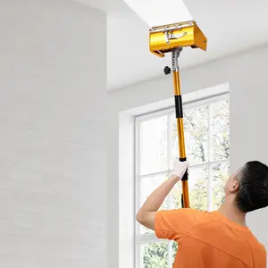 Professional Drywall Tools Drywall Flat Finishing Box Set with 40''-64'' Adjustable Handle Finishing Box Tool for Plasterboard Wallboard Sheetrock