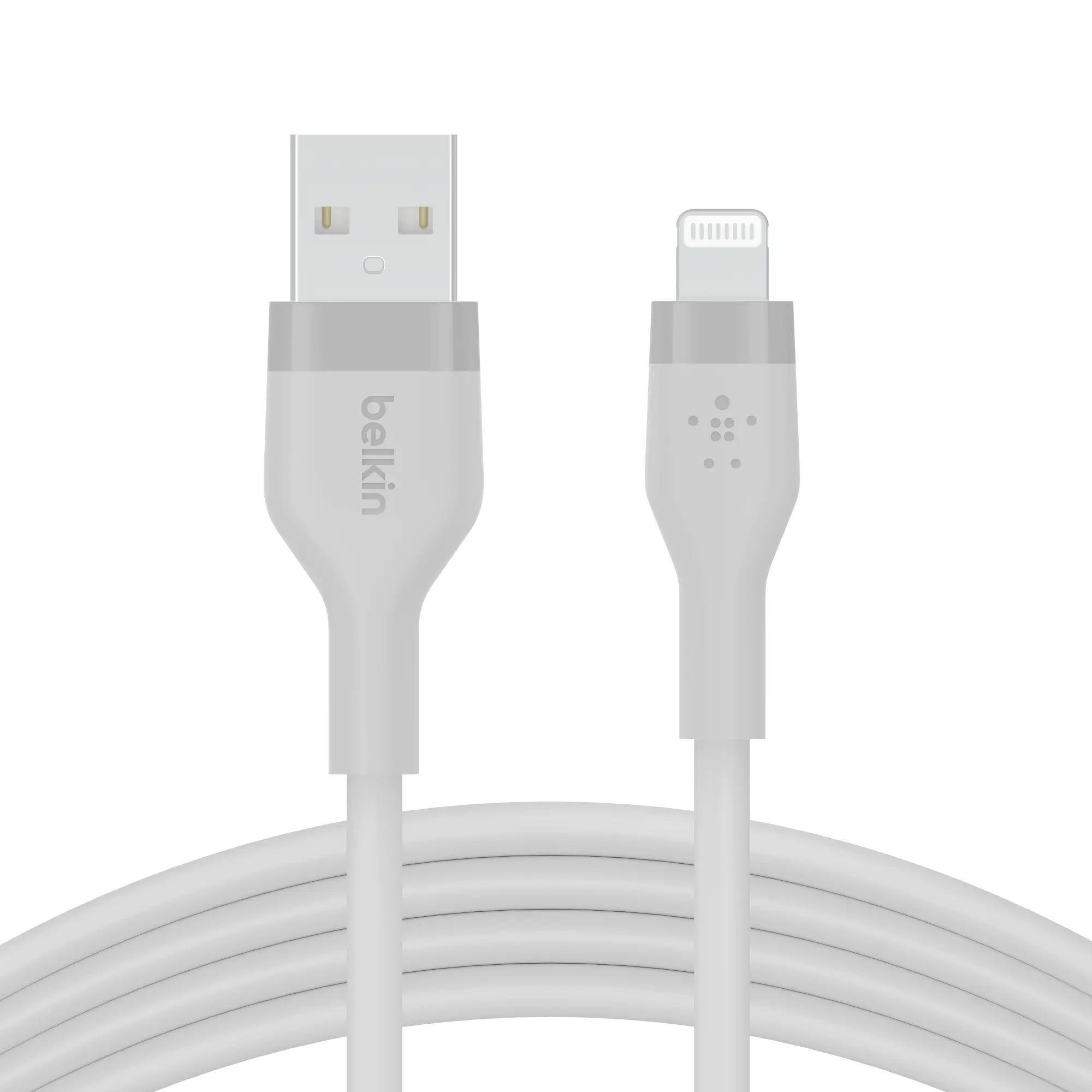 Belkin BoostCharge Flex Silicone Lightning Cable - 5ft MFi Certified USB-A to Lightning Charger Cable for Apple iPhone - Silver