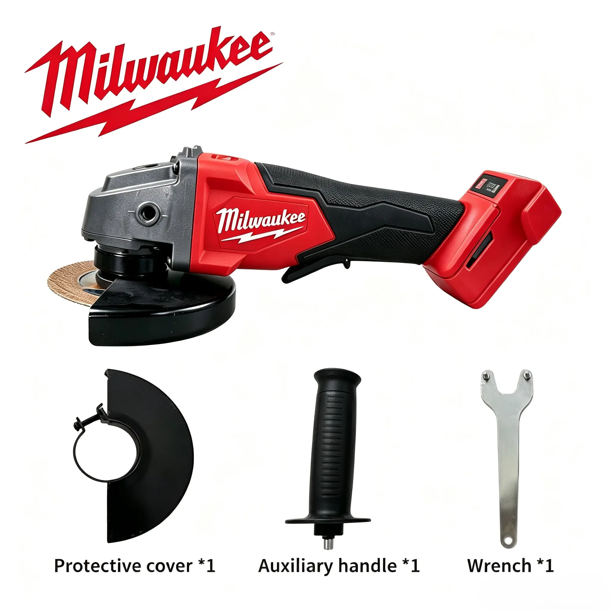 Milwaukee M18 125mm Brushless Angle Grinder, 9500 RPM No-Load Speed, M10/M14 Spindle Thread Compatibility, For Metal Cutting, Weld Grinding & Surface Polishing Tasks powertoolessentials