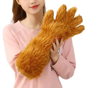 Plush Bear Claw Glove Long Cartoon Gloves Mitten