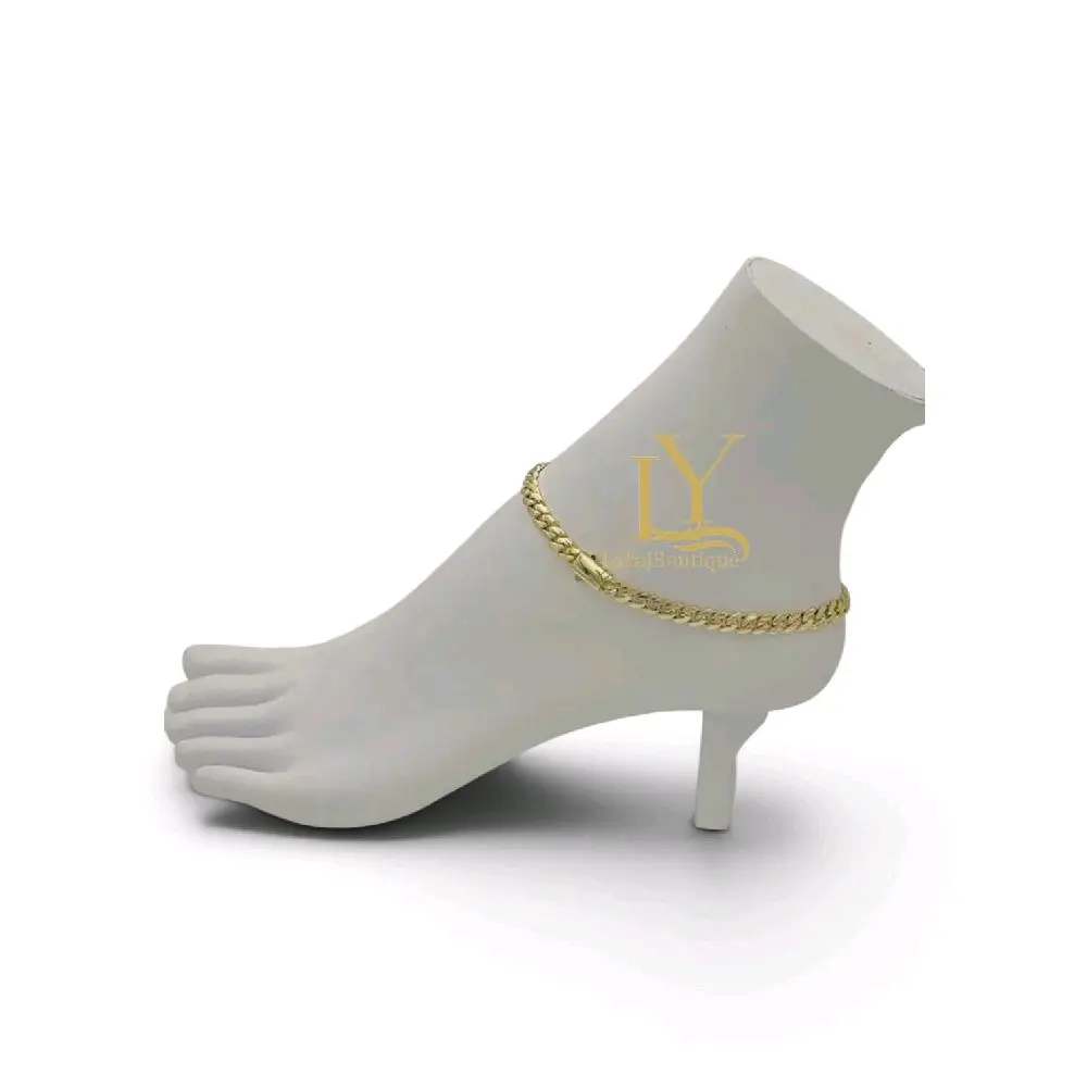 LaYaiBoutique #2109 Monaco Anklet 14k Gold Plated Stainless Steel High Quality