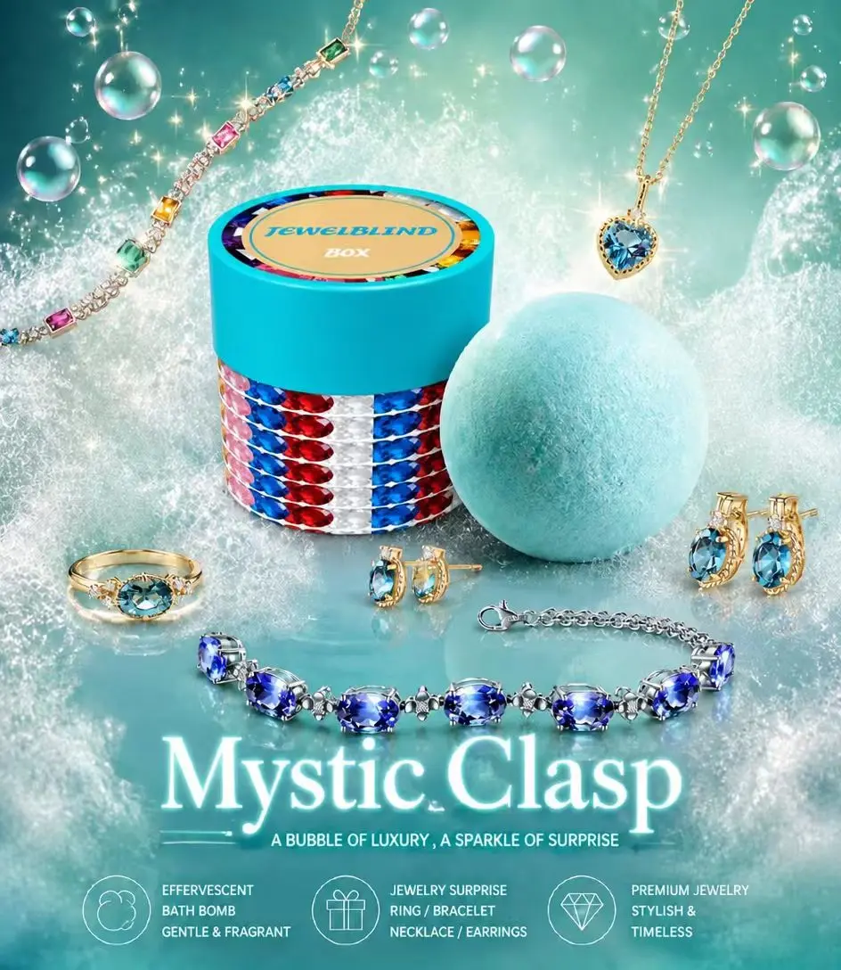 For You Days Mystery Box with Random Fine Necklace Earrings Bracelet Charm Adjustable Ring Cute Surprise Fun Gift for Parties Valentine's Day Mother's Day with Bomb Reveal jewelry Gold-Plated Classic Twist Jewelry Set Jewellery Gift Set