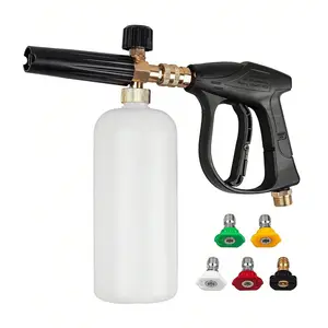 High Pressure Power Washer Gun - Durable 3/8 Quick Connect, 1/4 Live Joint for Easy Setup - Compact Household Cleaner with Versatile Compatibility - Perfect for Outdoor & Indoor Tasks, Car Wash Tool, Car Wash Sprayer