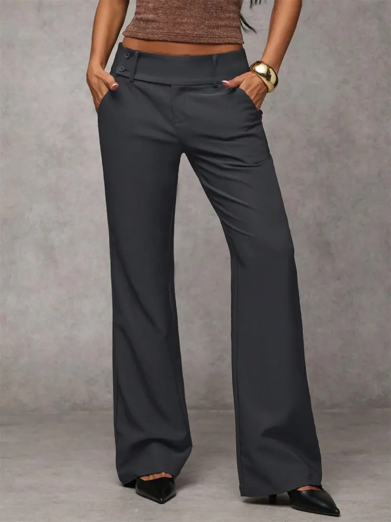 green emerald velvet dress Slim-Fit Dress Pants for Tall Women in Black 16 / Tall / Black main image 1