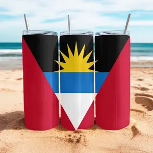 Antigua and Barbuda flag tumbler, Carnival cup, Party Cup, vacation travel mug