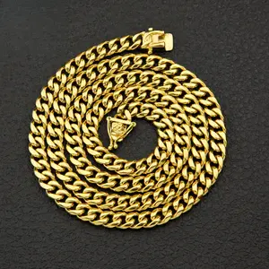 Men's Hip Hop Titanium Steel Plated Cuban Link Chain |   Basic Versatile Fashion Necklace |   Chicano Classic Minimal Sporty Streetwear Jewelry