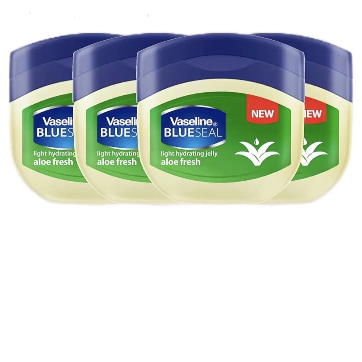 Vaseline BlueSeal Petroleum Light Hydrating Jelly 100m with Aloe Fresh, Pack of 4 Hydrate Skincare