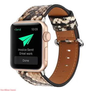 Trendy Python Snakeskin Embossed Watch Band, Stylish Durable Strap Compatible With Apple Watch All Series, Versatile Casual Accessory For Daily And Street Fashion Wear (No watch)