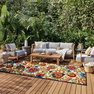 Nourison Aloha Floral Textured Outdoor Area Rug