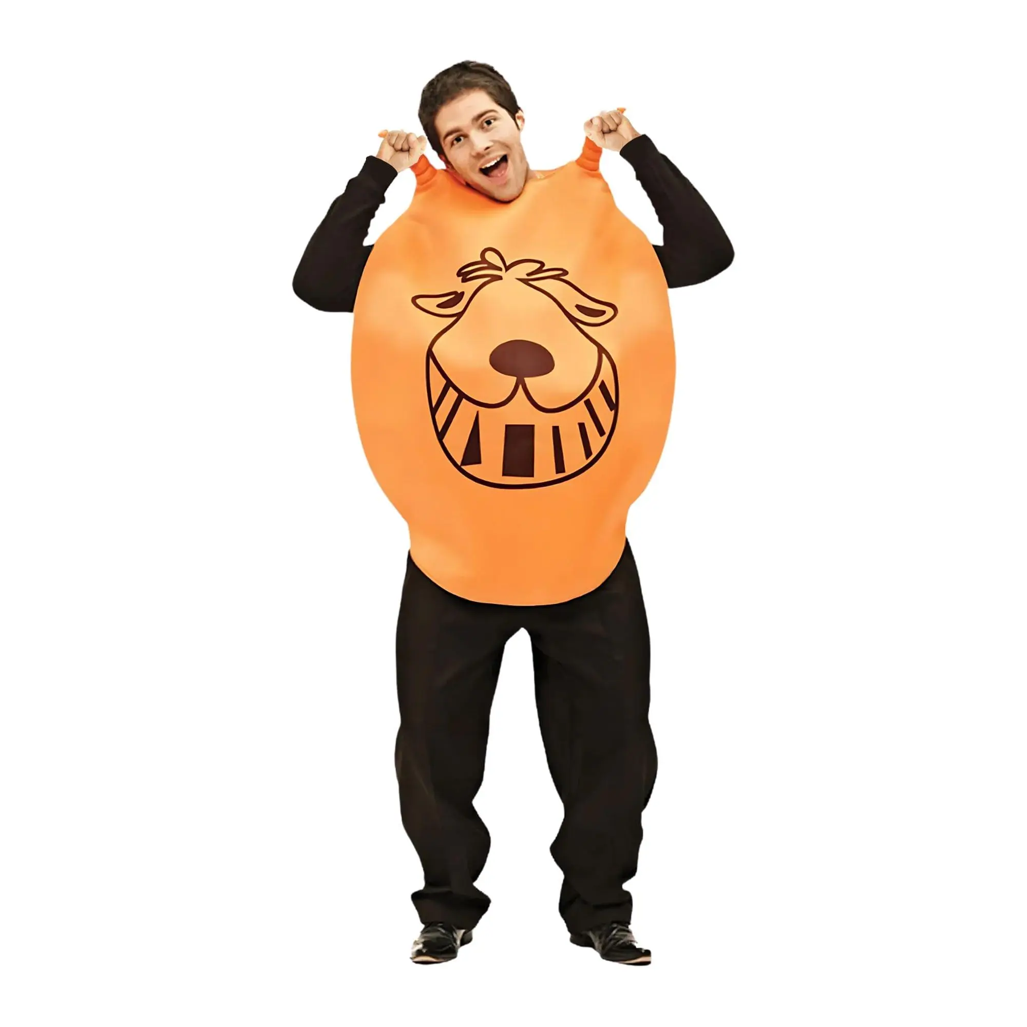 Men's Orange Space Hopper Fancy Costume Outfit, Halloween Costume, One Size
