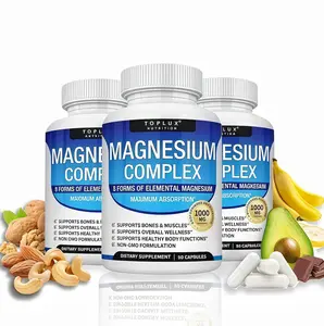 3 Pack Toplux Magnesium Complex KM 8 Essential Magnesium Supplement