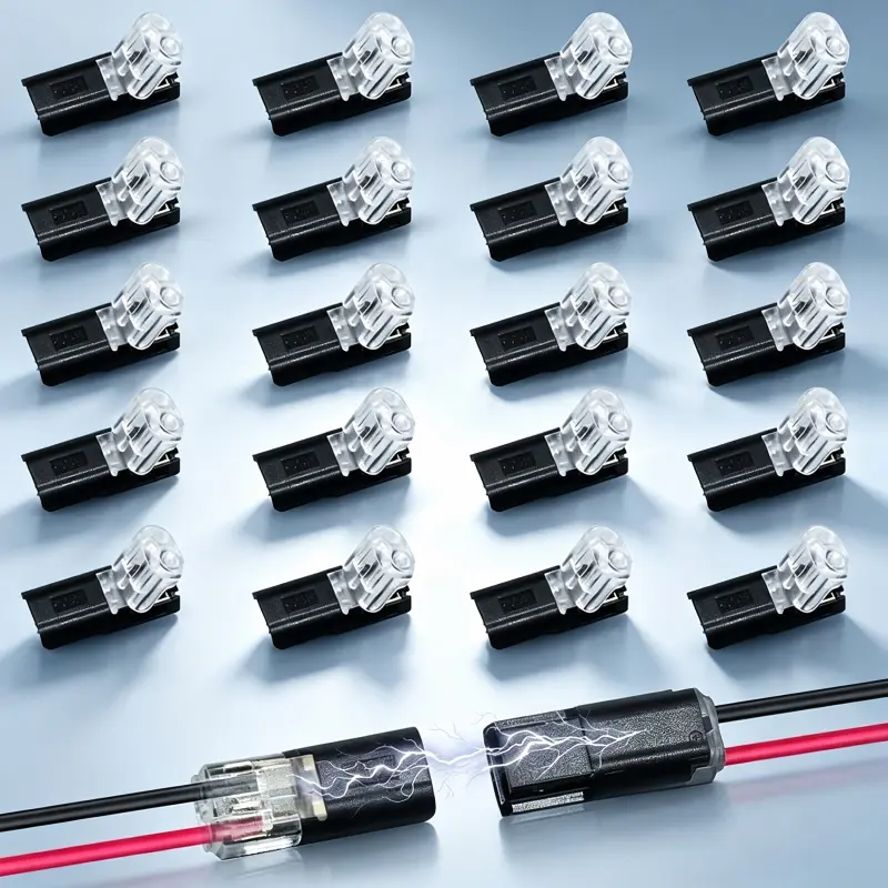 2 Pin Dual Wire Waterproof Optional Lock Connectors, Low Voltage Plug-in Wire Splice Fittings, Quick Connect Electrical Terminals, Safe Automotive Wire Harness Maintenance Accessories