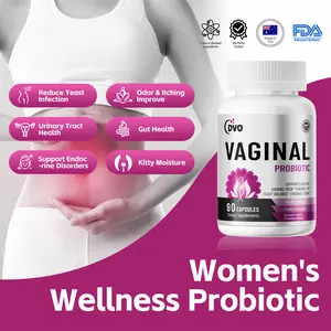 DVO Women's Wellness Probiotics for Odor Removal, Dryness, with 60 Billion Probiotic & Cranberry, Probióticos para Mujeres Urinary Health-90 Counts
