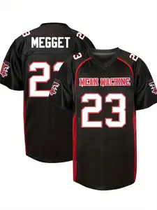 Unisex embroidered American football jersey breathable custom shirt means machine CREWE training jersey football jersey top short sleeved T-shirt 3D printing