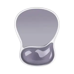 Gradient Color Mouse Pad Non-slip Wrist Support Ergonomic Mouse Pad with Wrist Rest Transparent Silicone wrist pad rest Mice Mat