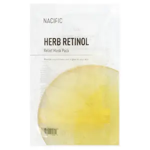 Nacific Herb Retinol, Relief Beauty Mask Pack, 1 Sheet, 1.05 oz (30 g)