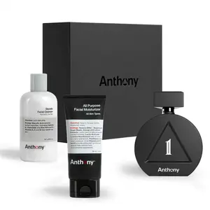 The One Kit ($200 Value) (Anthony One Fragrance, Glycolic Facial Cleanser, All Purpose Facial Moisturizer and a luxury black-drawer gift box)
