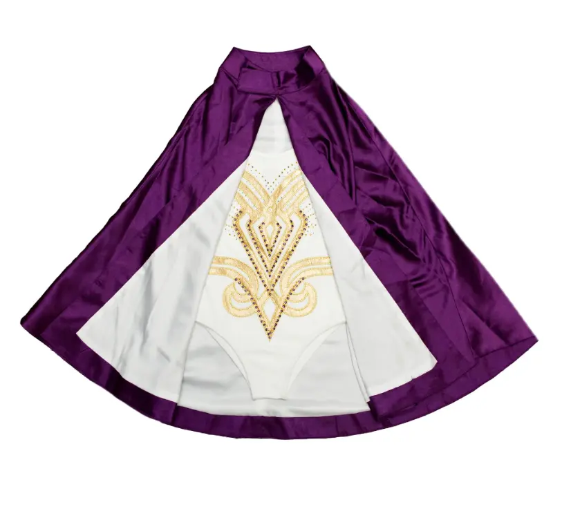 Purple and Gold Costume (Suit + Cloak) - Belle Cher