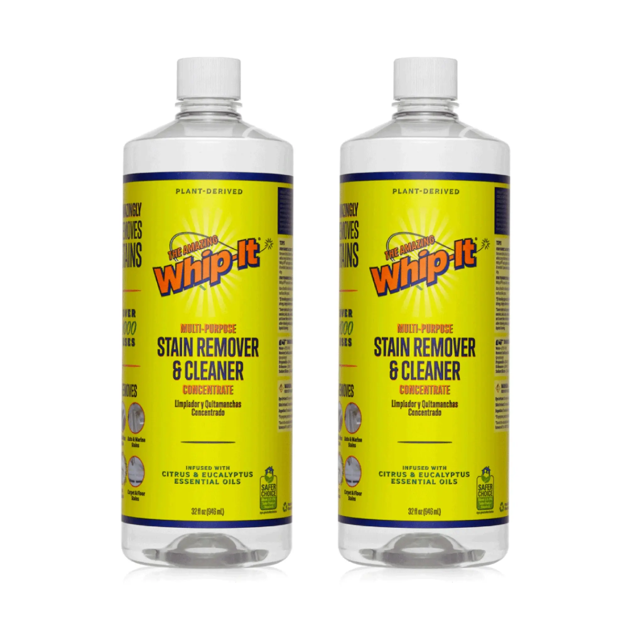 Whip-It® Cleaner &amp; Stain Remover Concentrate 32 OZ -2 Pack Bundle
