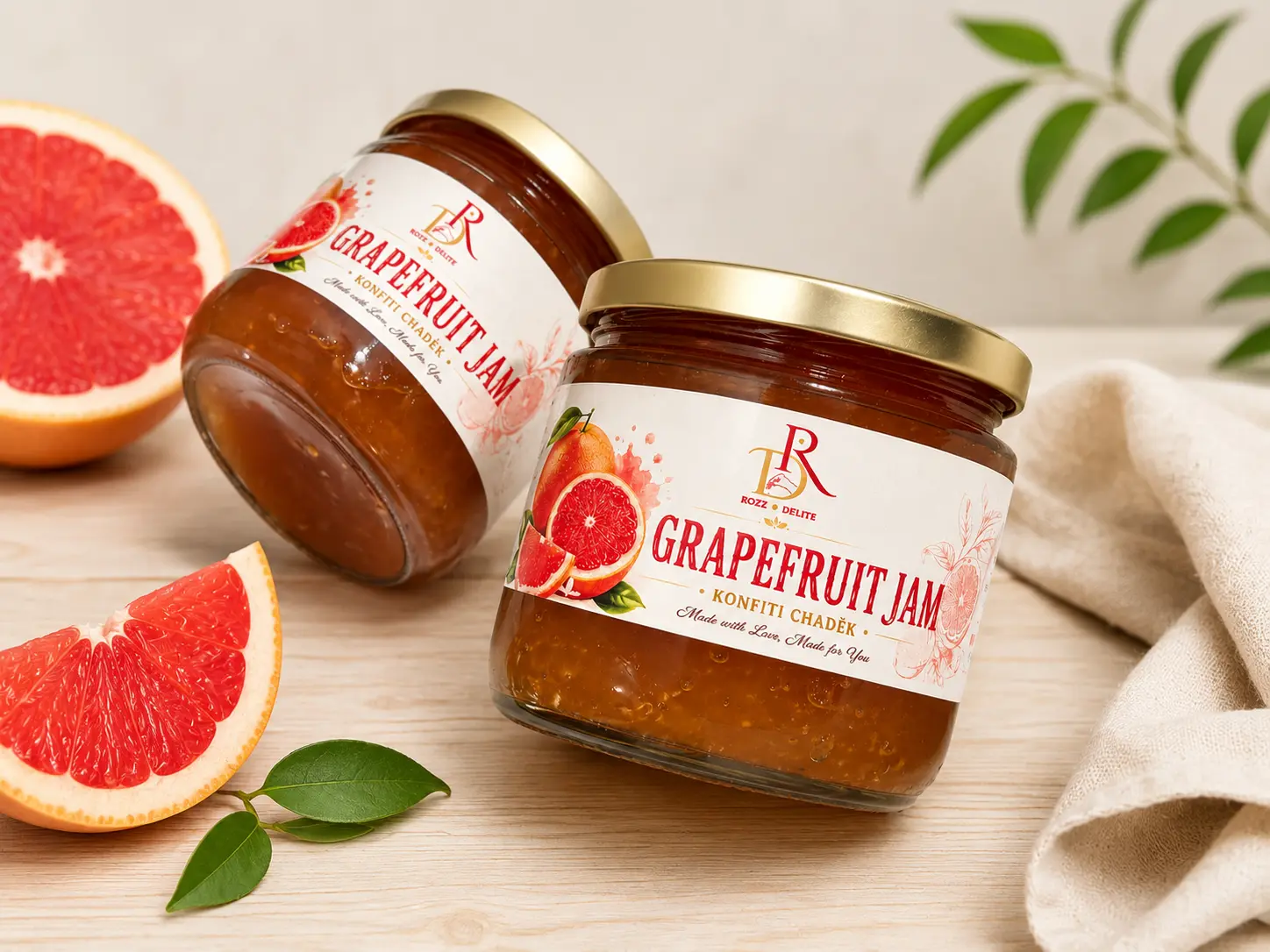 Authentic Haitian Fruit Jam (Konfiti) – Anana Pineapple and Chadek Grapefruit