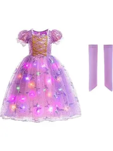 Lingway Toys Girls Princess Dress Up Costume:Rapunzel Dress For Girls,Light Up Halloween Snow Queen Princess Dress
