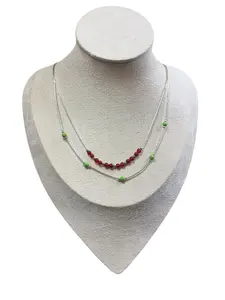 16” Liquid Silver & Natural Stone Necklaces 16” Liquid Silver & Natural Stone Necklaces