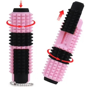 Spiky Grippie Stim Fidget Toy - 5-in-1 Little Ouchies Pain Stim, Button Clicks, Spinners | Portable 3D Printed Keychain for Adults Stress Relief Model Durable