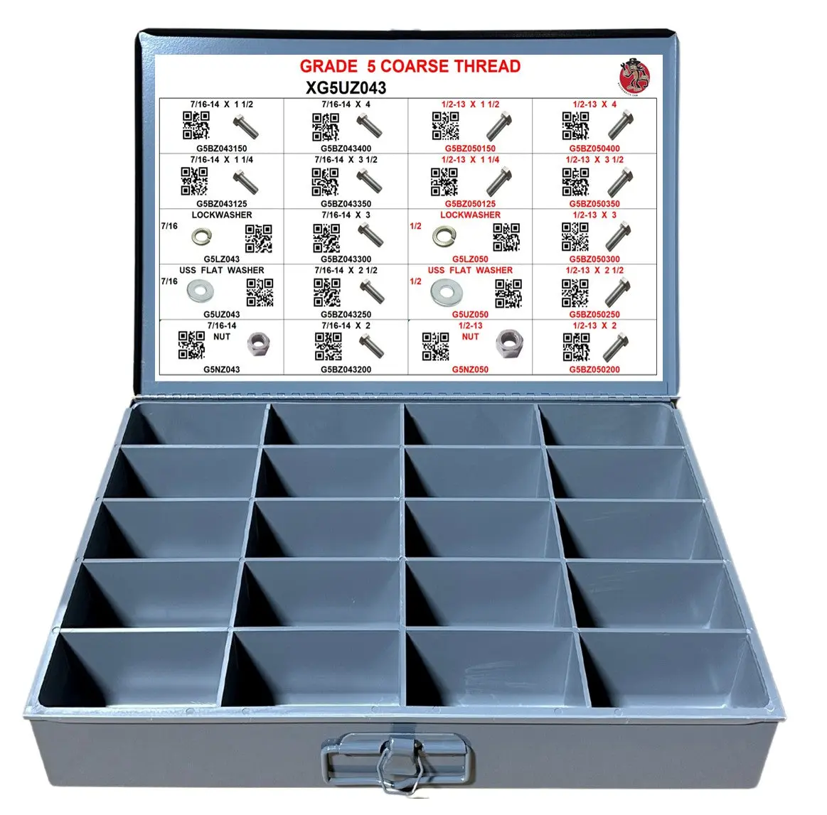 XG5UZ043 GRADE 5 BOLTS 7/16-14 AND 1/2-13