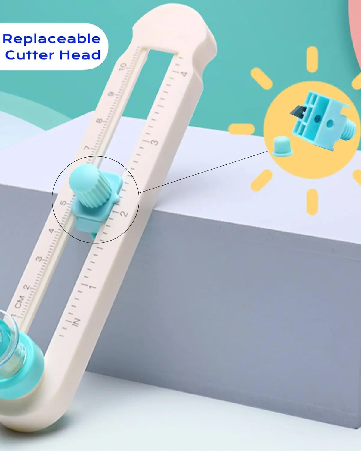 Circle Cutter Tool for Paper Crafts - Rotary Cutter Round Cutting Knife for Scrapbooking, Card Making, Art And Diy Crafts, Fits Circles with A Radius Between 0.6"-4"