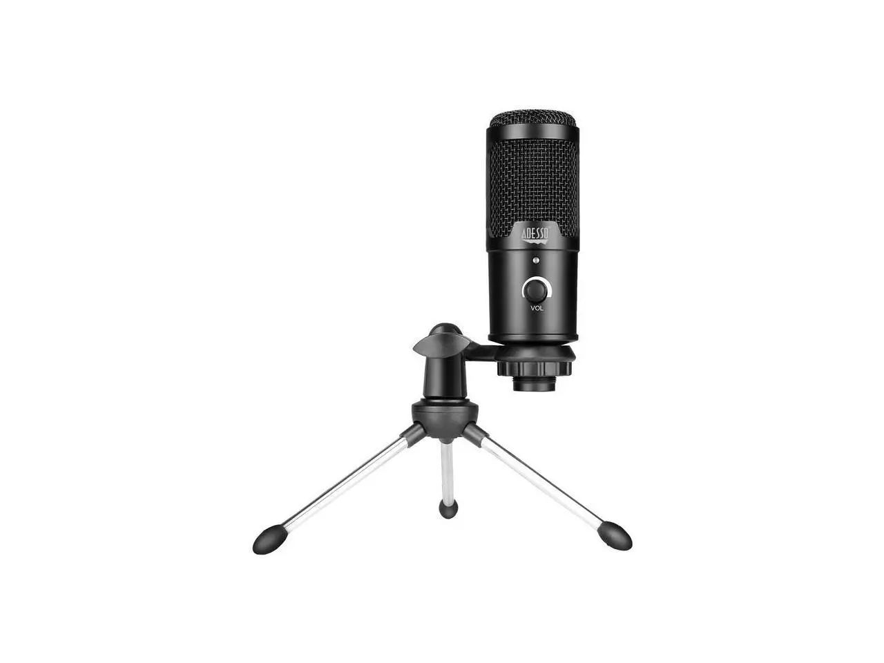 Adesso Xtream M4 Cardioid Condenser Recording Microphone, Black