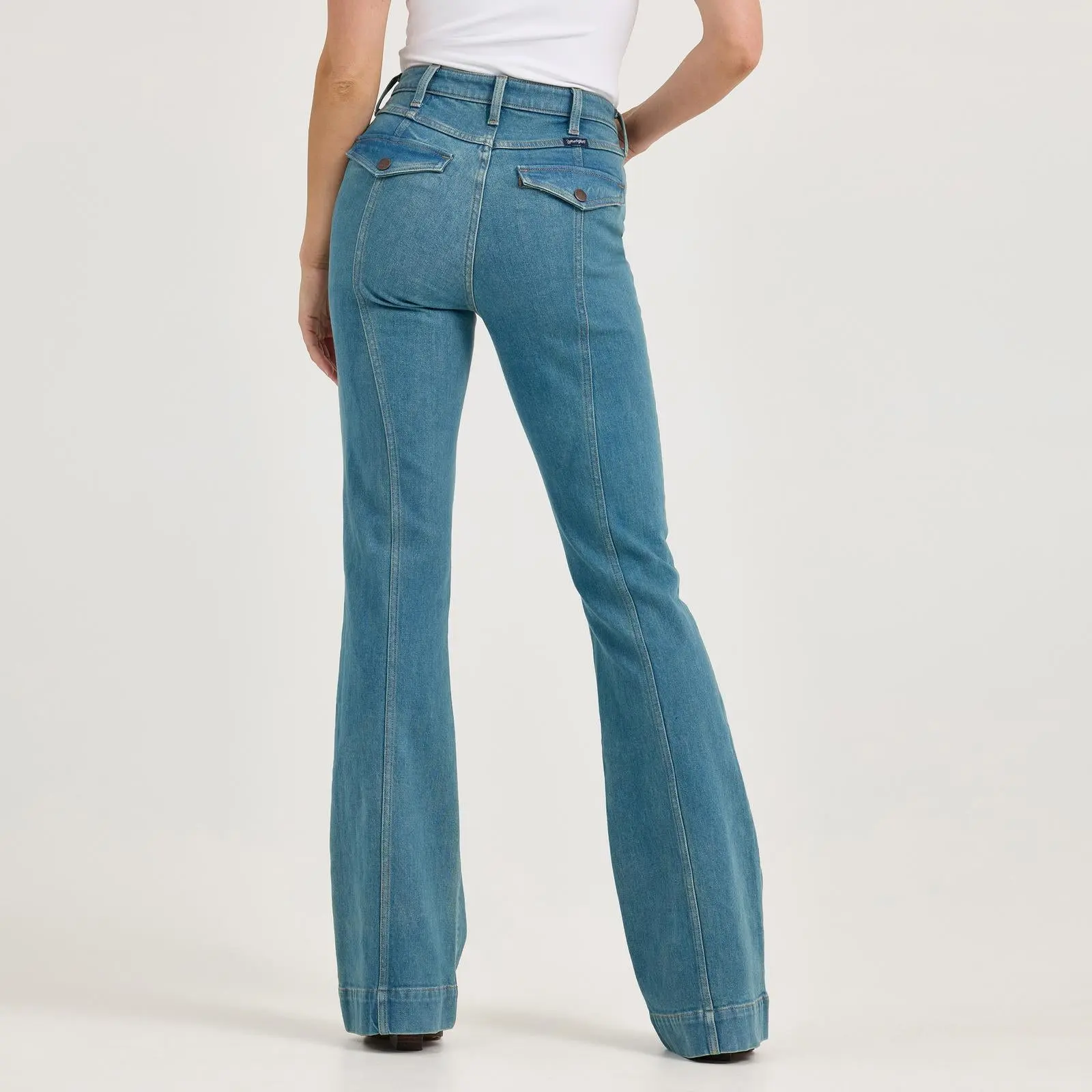 Wrangler Brittany Trouser, Cotton, Pocket, Bottoms, Denim, Pants, Jeans, Elastane
