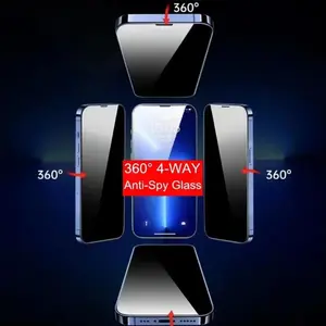 360° Privacy Screen Protector For iPhone 15 Pro MAX 15 Plus Anti-Spy Tempered Glass For iPhone 16 14 13 12 11 Pro XS MAX Film