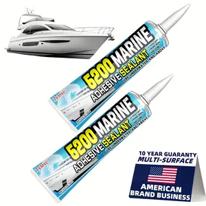 3 oz Marine Adhesive Sealant 5200 Fast Cure (White) - Permanent, Watertight Bonding and Sealing - UV Resistant, Pond Sealant,Above & Below Waterline,for Boats, Hulls, Decks and RVs (2Pack White)