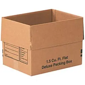 Box Partners 241818DPB Deluxe Packing Boxes - 10 Count, 24 in x 18 in x 18 in, 4.5 cu ft Capacity, Convenient Write-On Destination Panel, Deliver-To Instructions, Flap Tabs, Special Flap Tabs