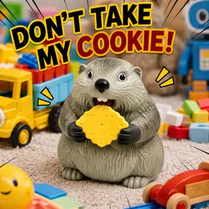 Screaming Marmot Figure - The Ultimate Stress Reliever for Your Desk!