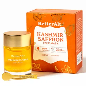 BetterAlt Saffron Moisturizing Mask | Enriched with Turmeric, Aloe Vera, Niacinamide & Green Tea for Deep Hydration | 50ml
