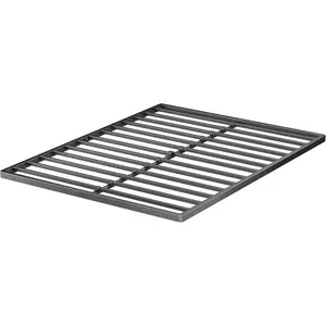 2 Inch  Metal Box Spring with Round Corners - 3000 lbs Capacity, Low Profile Bed Slat Replacement Bunkie Board with Steel Slats, Noise-Free, Easy Assemble, Black