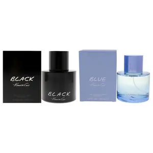 Kenneth Cole Kit by Kenneth Cole for Men - 2Pc Kit 3.4oz Kenneth Cole Black EDT Spray, 3.4oz Kenneth Cole Blue EDT Spray