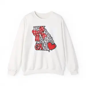 GA State cheetah print Crewneck Sweatshirt