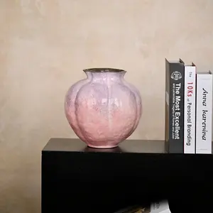 Handmade Ceramic Vase, Gradient Pumpkin Shape, Hand-Painted Glaze, Home Decor for Coffee Table, Bedside Cabinet, Entryway