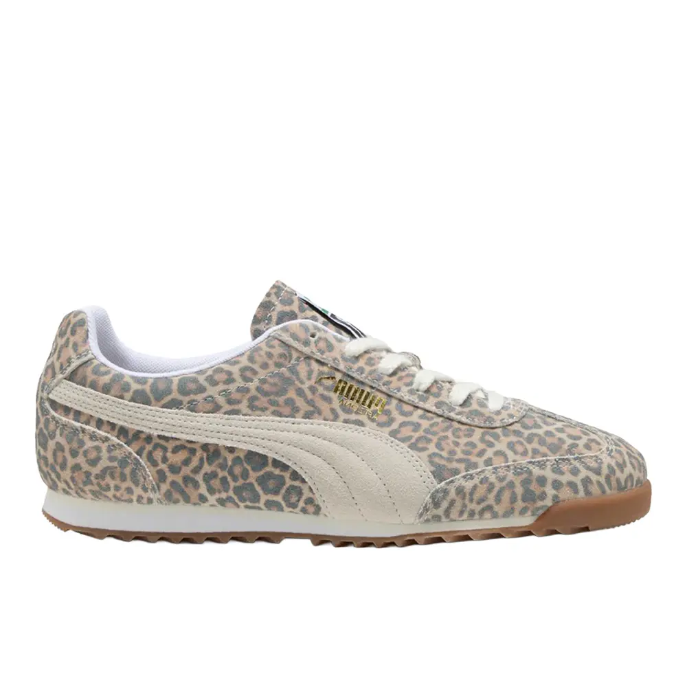 PUMA Womens Arizona Leopard Print Lace Up Sneakers Shoes Casual - Brown, Grey