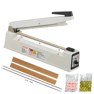 VEVOR Impulse Sealer 12 inch, Manual Heat Sealing Machine with Adjustable Heating Mode, Aluminum Shrink Wrap Bag Sealers for Plastic Mylar PE PP Bags, Portable Poly Bag Sealer with Extra Replace KitVEVOR Super Brand Day