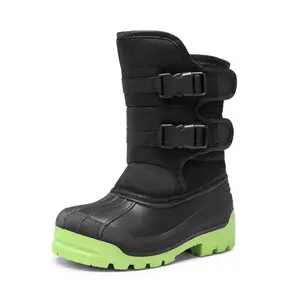 DREAM PAIRS KIDS Boys' Hook-And-Loop Non-Slip Snow Boots