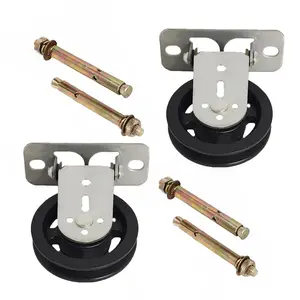 2 count 3.5 Inch Wall Mount Pulley Wheel Silent Pulley Heavy Duty Gym  Wheel,Swivel Pulley System for DIY Fitness, LAT Gym Equipment,Clothesline,Load Capacity 880 LBS