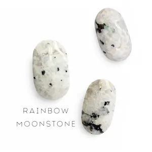 Rainbow Moonstone Palm Stone - Natural Rainbow Moonstone - Polished Rainbow Moonstone Palm
